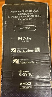 Dell Alienware AW2725Q 27" OLED 4K 240Hz 0.03ms 10b HDR DPH - 3