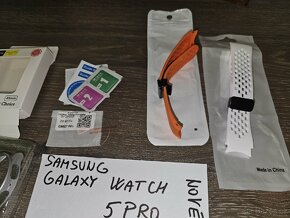 Samsung Galaxy Watche 5 Pro 2xřeminek , Tvrzené sklo + kryt - 3