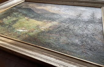 Olejomalba na plátně krajina - 3