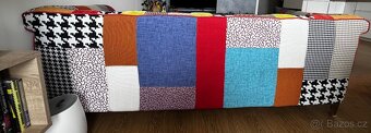 Patchwork Gauč + Taburetka (3-miestny) - 3
