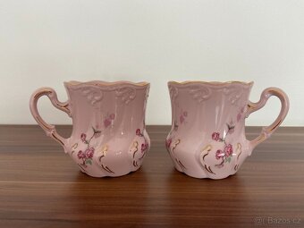 DVA NOVÉ HRNEČKY - RÚŽOVÝ PORCELÁN - 3