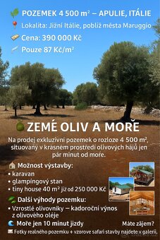 Pozemek 7km od moře Apulie - 3