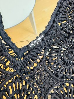 Černé háčkované plážové šaty Calzedonia vel. S - 3