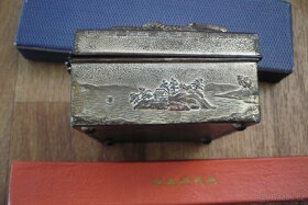 starožitná čínská šperkovnice asi stříbro - 3