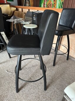 Prodám barové židle kožené - 3