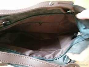 Koženkova kabelka seda - 3