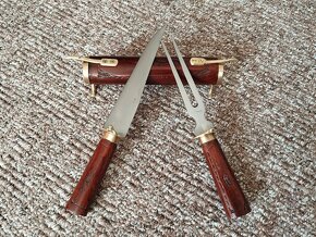 Nůž a vidlička v dřevěném pouzdře - 3