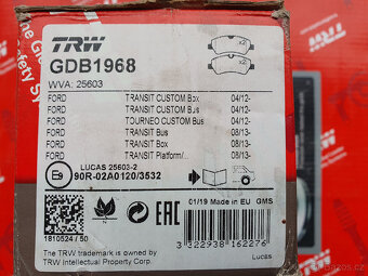 Ford Transit 08/13- zadní brzdové kotouče a destičky - 3