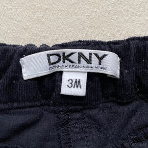 Semišové černé kalhoty značky DKNY - vel. 3 měsíce - 3