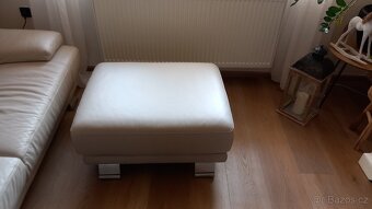 Kožená sedačka Celina Home + Taburet - 3