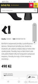 Neoprenové ponožky agama 3mm - 3