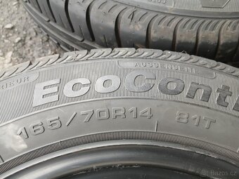 Prodám sadu kol Nissan 165/70R14 letní - 3