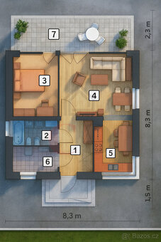 Prodej novostavby rodinného domu na klíč včetně pozemku 2 05 - 3