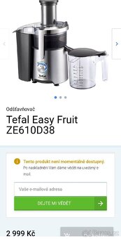 ODŠŤAVŇOVAČ TEFAL EASY FRUIT JUICE EXTRACTOR - 3