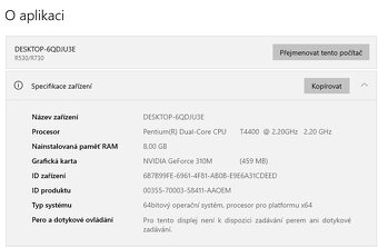 Samsung R530,CPU T4400,WIN 10,HDD 500GB,RAM 8GB,15.4 palců - 3