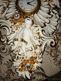 Starožitné luxusní barokní porcelánové Hodiny. Signováno 4x. - 3