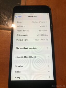 Iphone SE 2020, 64 GB, baterie 75%, praskliny skla displeje - 3
