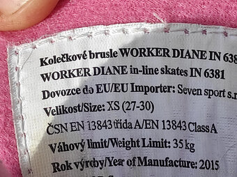 WORKER Diane vel. 27-30 dívčí kolečkové brusle - 3
