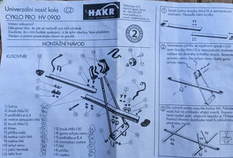 Střešní nosič kol Hakr - 3
