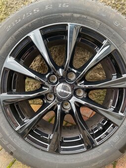 Alu sada Borbet 5x112 + zimni pneu 215/55/16 7,5mm - 3