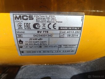 Mobilní naftové topidlo BV77E s nepř. spalováním 21 kW )
 - 3