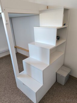 Patrová postel se 2 šuplaty ve schodech - 3