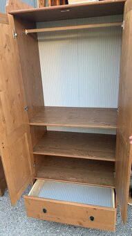 Ikea Leksvik šatní skříň masiv antik hemnes - 3