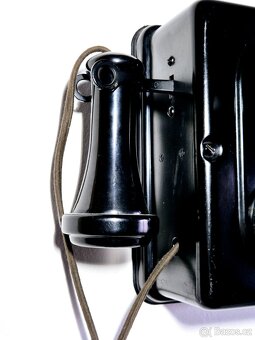 Starožitný nástěnný telefon Kellogg, USA 1910 - 3