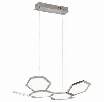 Stmívatelný LED lustr na lanku SIGNE značka Wofi Hexagony - 3