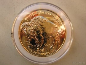 Mince Buffalo Indian Head $ 50. 24 karat Gold Coin. - 3