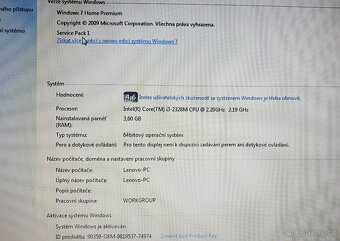 Prodám nebo vyměním LenovoE530 s i3-2328M bez nabíječky - 3
