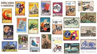plechová cedule - motocykl BMW R51/2 (dobová reklama) - 3