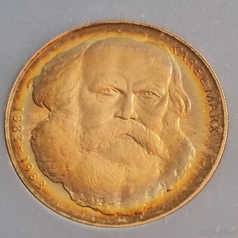 R Stříbrná mince 100 Kčs PROOF 1983 Karel Marx,1.975 ks - 3