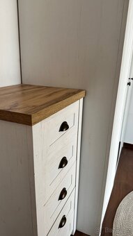 Šatní skříň MARKSKEL 162×210 bílá/barva+komoda - 3