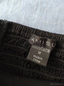 Dámský černý peplum top zn. Amisu, vel. S-M - 3