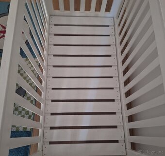 Ručně vyráběná dětská postýlka z masivního dřeva + matrace - 3