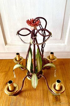 Starý kovaný lustr - 3