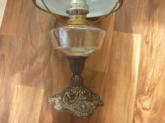petrolejová lampa retro petrolejka 46 cm cylindr stínítko - 3