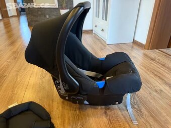 Korba Britax, vajíčko s adaptéry + dřevěná postýlka - 3