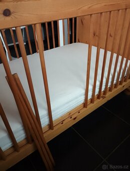 Dětská postýlka + matrace Antiacaro 140x70 - 3