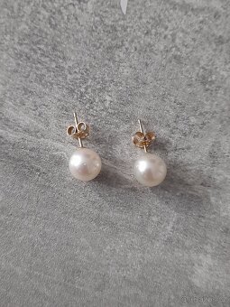 Dámské náušnice se sladkovodní perlou au585 14k - 3