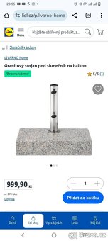 Nový set slunečníku a stojánku PC všeho 2600,- - 3