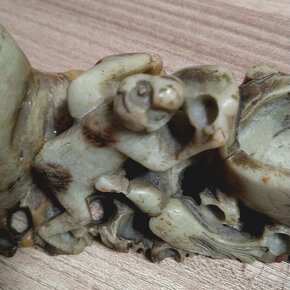 Starožitný vyřezávaný dekorativní kalamář Čína - 3