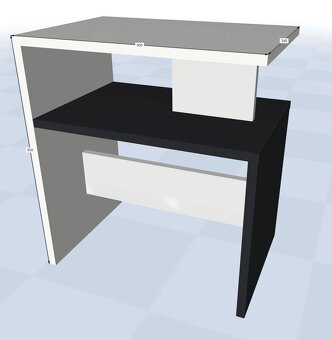 Noční stolek Halifax/Bílá (i jiné dekory) - 3