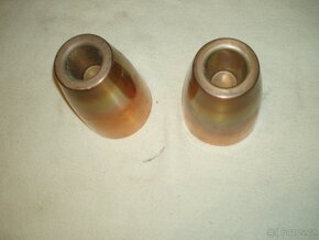 2 x měděný kryt na květináče výška 17 cm,průměr horní 12,5 c - 3