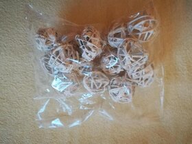Vánoční dekorace - proutěné koule - 3