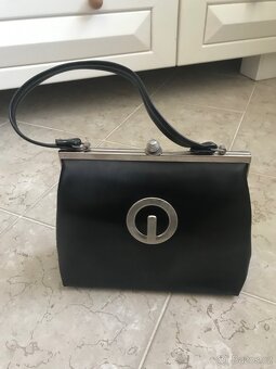 černá retro kabelka 60.léta spona, TOP STAV - 3