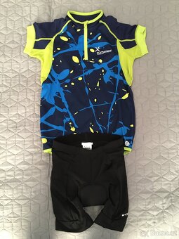 Cyklistický dres Klimatex vel. 134 + cyklošortky Decathlon - 3