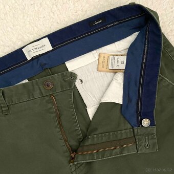 Pánské tmavě zelené kalhoty Scotch & Soda vel. W36 L32 - 3