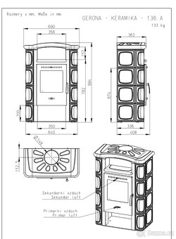 Prodám krbová kamna Romotop Gerona - 3